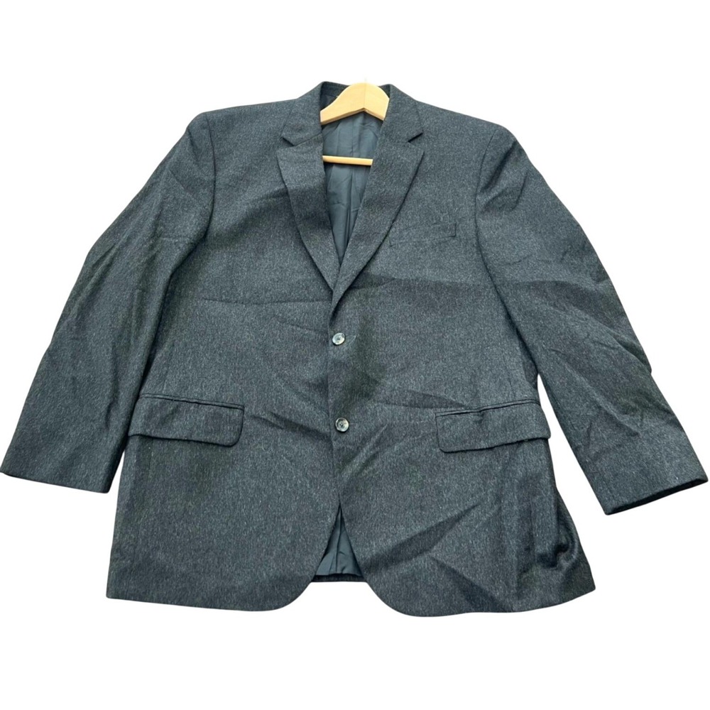 Jack Victor Cashmere Blazer Sport Coat Charcoal Gray Mens 46R Made in Canada